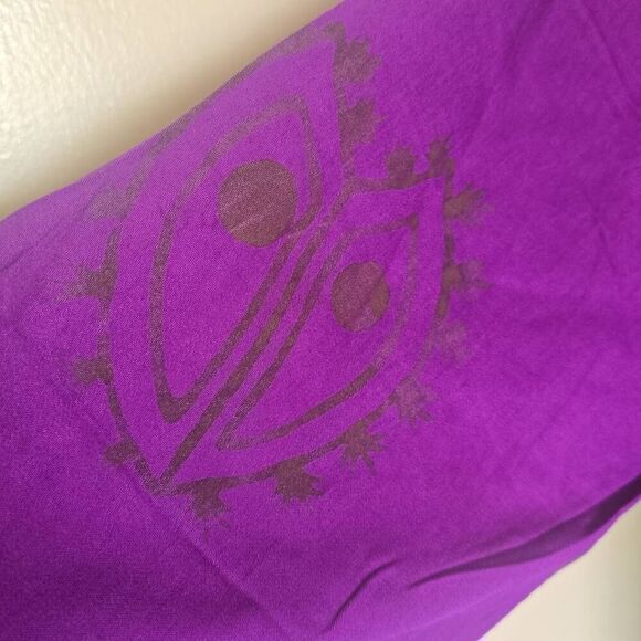 Kusnadi Wearable Art Dress/Tunic, Purple, Blk, Ethnic Prt, Tribal,Boho, NWT, L - Picture 5 of 10